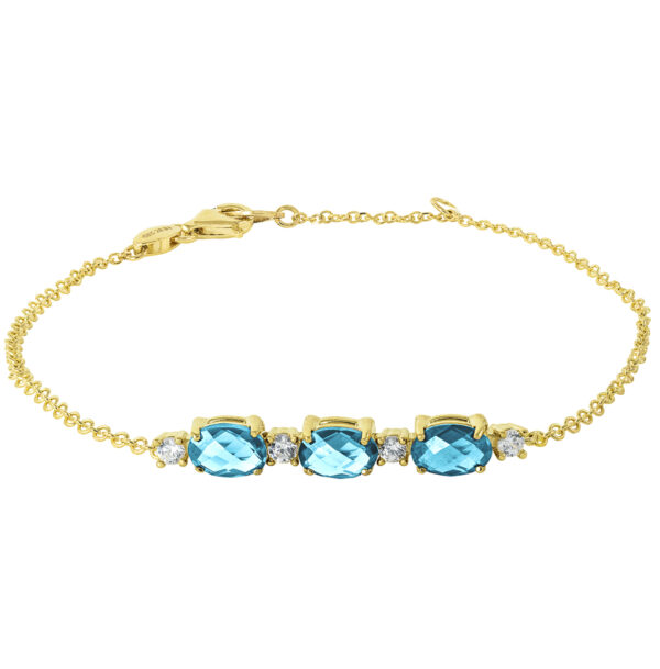 bracelet, handmade jewel, gold, K14, K18, semiprecious stones, diamonds, Swiss blue