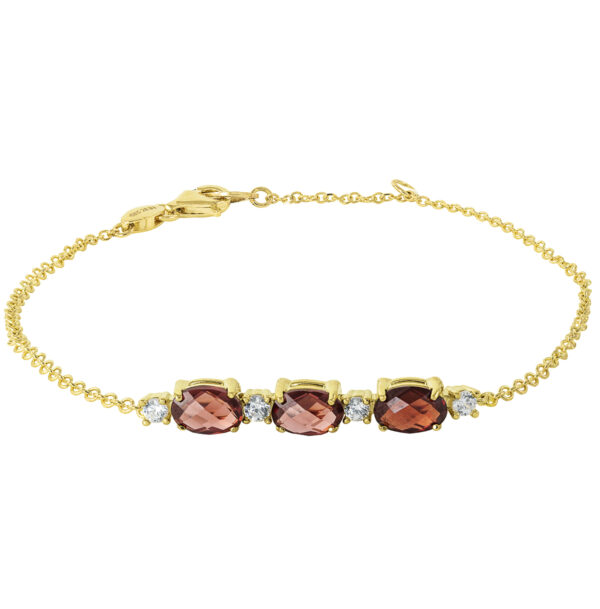 bracelet, handmade jewel, gold, K14, K18, semiprecious stones, diamonds, garnet