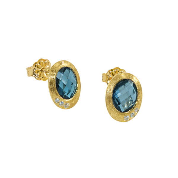 Earrings, gold, handmade jewels, K14, k18, diamonds, semiprecious stones, gems