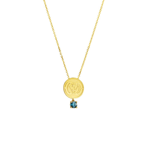 necklace, handmade jewel, gold, K14, K18, semiprecious stones, diamonds, pentad, chakras