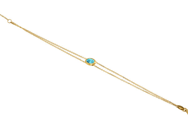 Iris series bracelet BZ07 K14≈ 2.5gr K18≈ 2.8gr Diamonds: 0.021ct. Semiprecious Stones: Shape: Oval Size: 6x8mm Gems: Amethyst, London blue, Swiss blue, Peridot, Citrine, Garnet