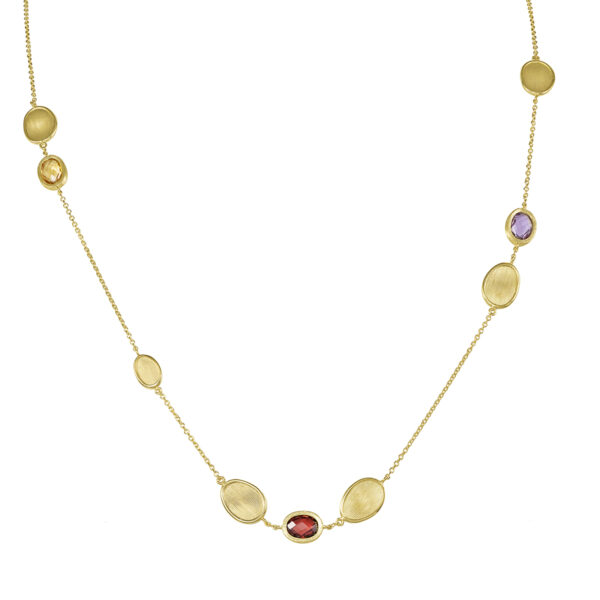 necklace, gold, k14, k18, handmade jewel, diamonds, semiprecious stones