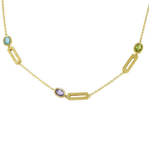 necklace, gold, k14, k18, handmade jewel, diamonds, semiprecious stones