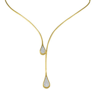 necklace, gold, k14, k18, handmade jewel, diamonds, pentad,