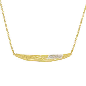 necklace, gold, handmade jewel, k14, k18, diamonds, pentad