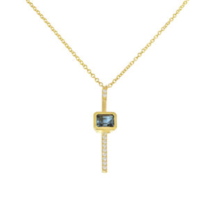 necklace, gold, k14, k18, handmade jewel, diamonds, semiprecious stones, pentad
