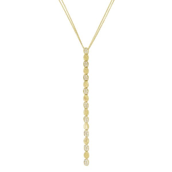 necklace, gold, k14, k18, handmade jewel, diamonds, pentad
