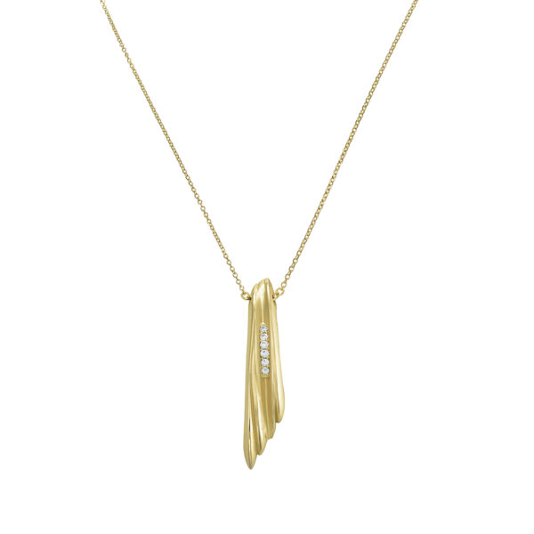 necklace, pentad gold, handmade jewel, k14, k18, diamonds