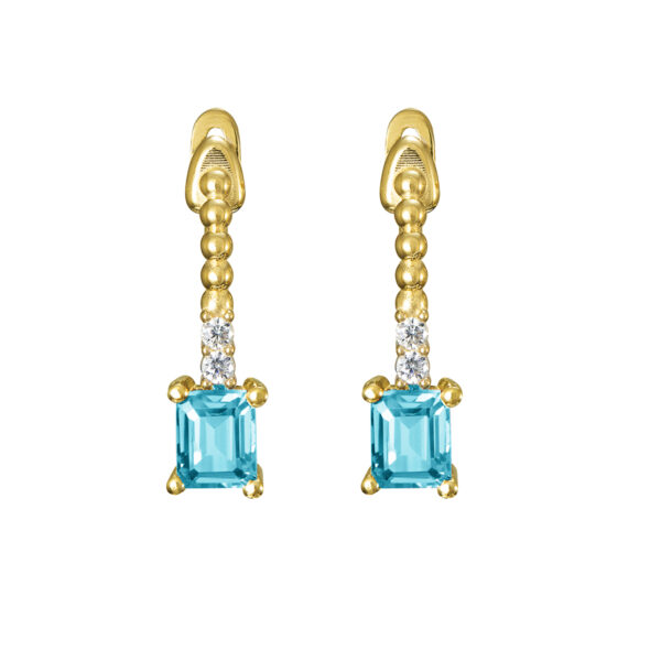 earring, handmade jewel, gold, K14, K18, semiprecious stones, diamonds