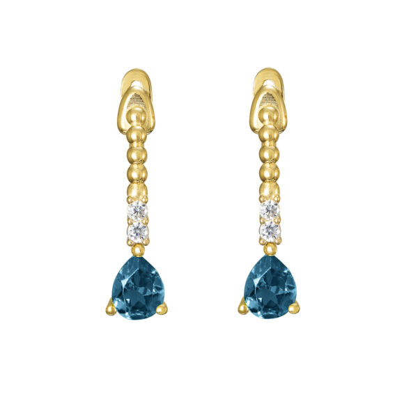 earring, handmade jewel, gold, K14, K18, semiprecious stones, diamonds