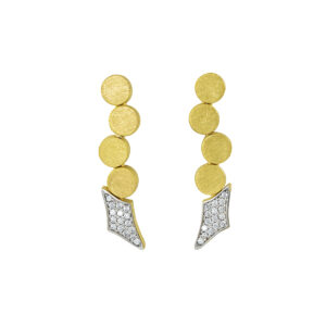 earrings, gold, k14, k18, handmade jewel, diamonds