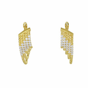 earrings, gold, K14, K18, handmade jewel, diamonds