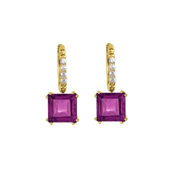 earrings, handmade jewel, gold, K14, K18, semiprecious stones, diamonds